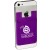 Silicone promotional adhesive cell phone wallet with removable adhesive tabs - Purple